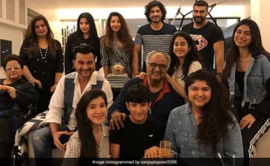 Sanjay Kapoor with his family.
